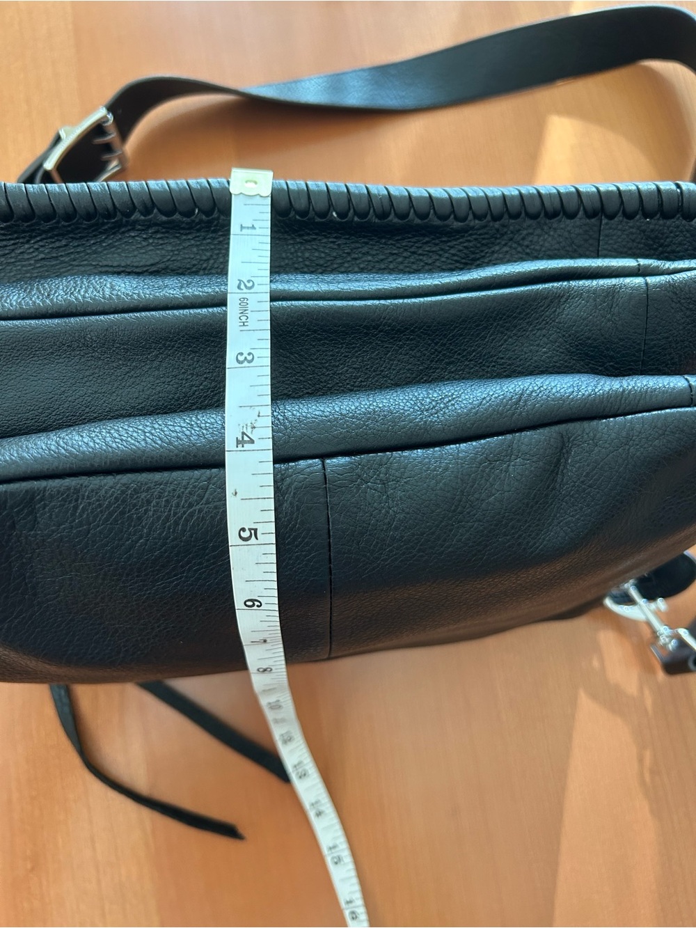 Aimee Kestenberg Large Black Leather Multi Compartment Crossbody - Picture 11 of 12